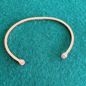 Kendra Scott Kriss Bracelet Dichroic Glass Rose Gold Tone Cuff In Pouch NWOT